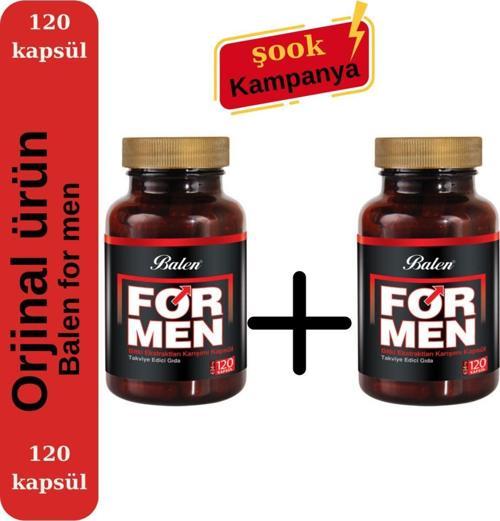 2 Adet Formen Tribulus Erkek Sağlığı 120+120 Kaps.634Mg. Balen Ikili For