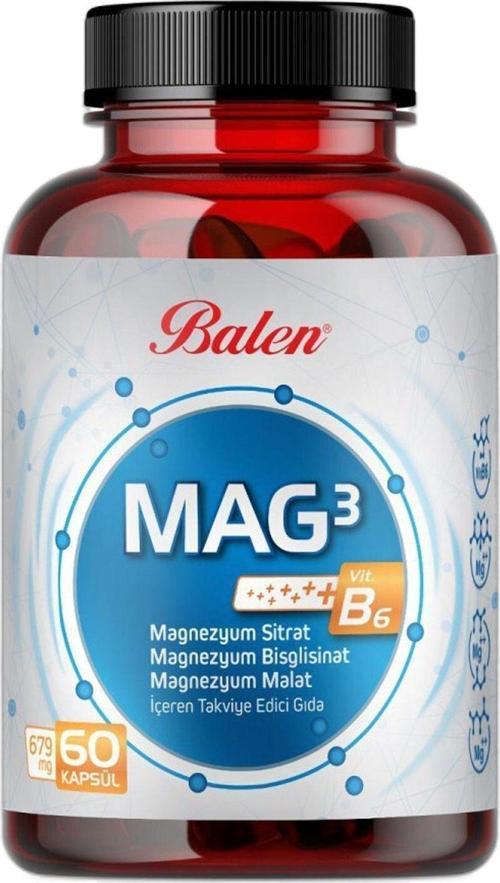 3 Adet Mag 3 Magnezyum Kapsül
