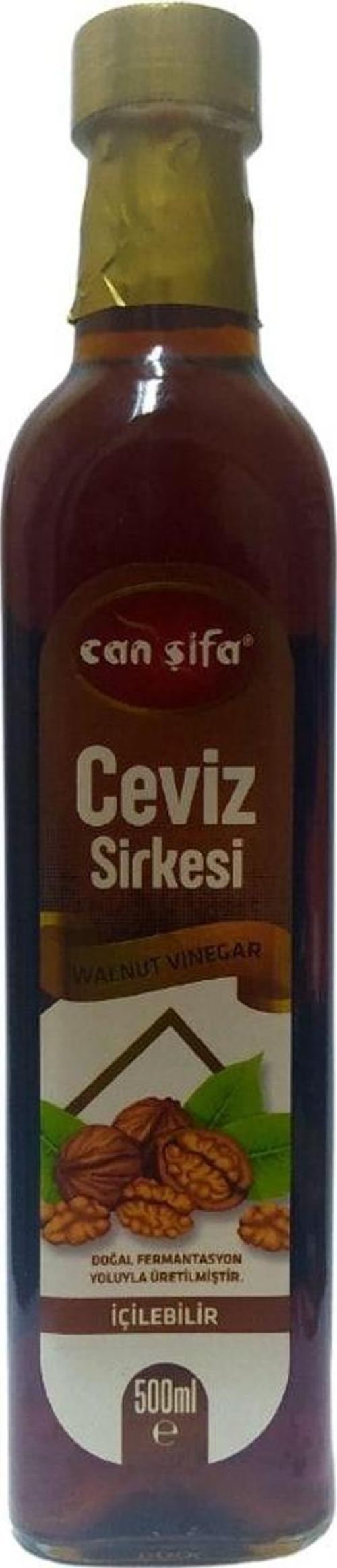 Canşifa Doğal Fermantasyon Katkısız Ceviz Sirkesi Cam Şişe 500 Ml
