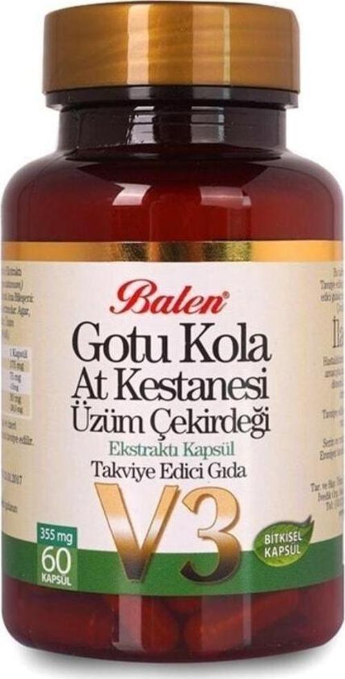 Gotu Kola & At Kestanesi ( V-3 ) Ekstraktı Kapsül 355 Mgx60