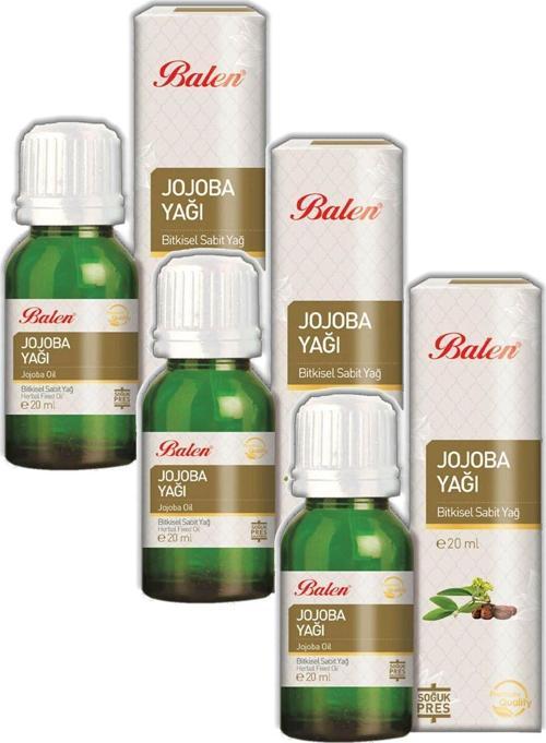 Jojoba Yağı Soğuk Pres 20 Ml 3 Adet