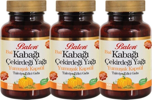 Kabak Çekirdeği Yağı Kapsül 100 Kapsül X 3 Adet