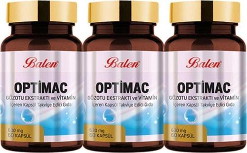 Optimac Gözotu Ekstraktı -Vitamin 630 Mg 60 Kapsül X 3 Adet