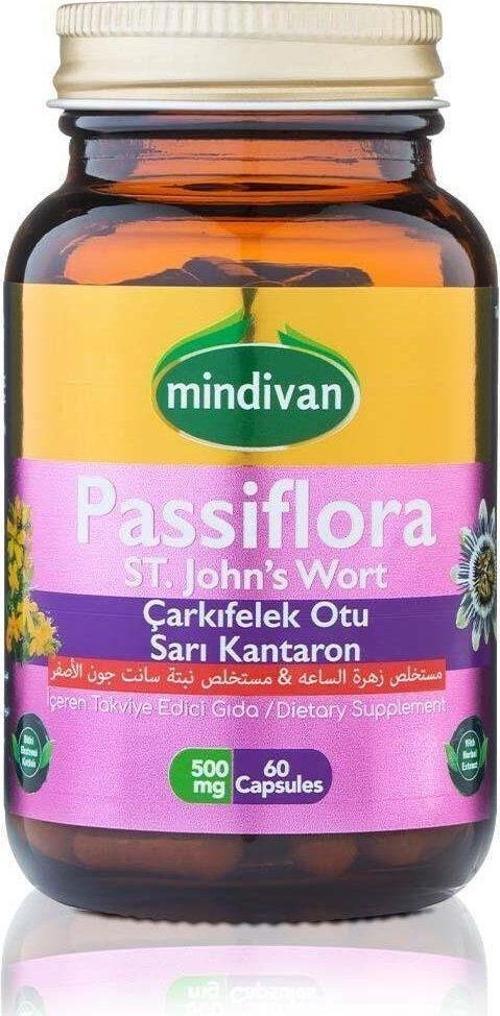 Passiflora Uykuya Yardımcı Çarkıfelek Otu & Kantaron Ekstreli 60'Lı 500 Mg Kapsül
