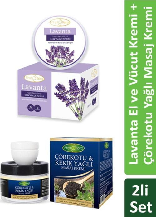 Çörekotu Yağlı & Kekik Yağlı Masaj Kremi + Lavanta Nemlendirici El Ve Yüz Kremi