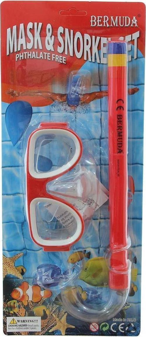 Cobra Klasik Maske Şnorkel Set KIRMIZI