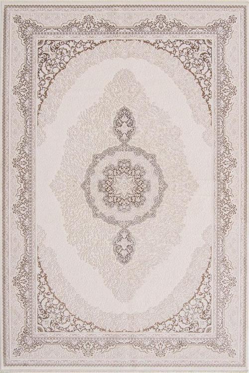 Crystal Koleksiyonu Akrilik Saçaklı Halı 8308 Kahve