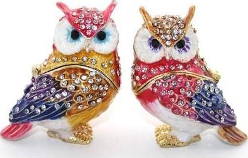 Swarovski Taşlı 2'li Baykuş Seti