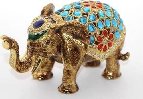 Swarovski Taşlı Tekli Fil Figürü Model 4