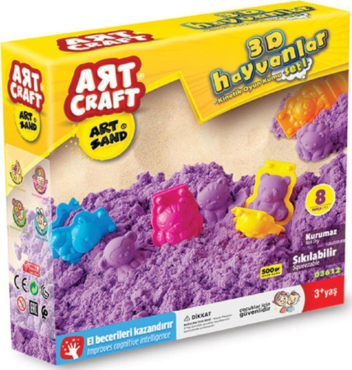 DEDE 03612 500 GR ARTSAND 3D HAYVANLAR KUM SETİ