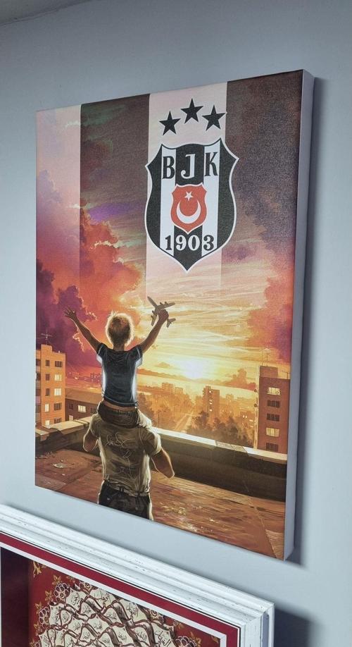 Beşiktaş Temalı Kanvas Tablo