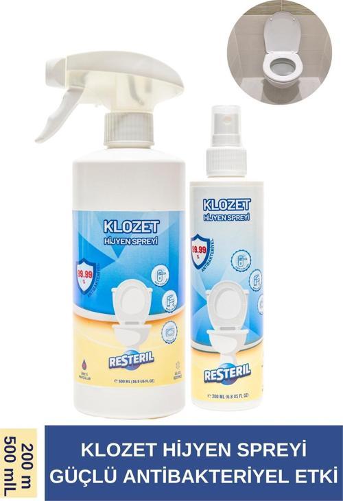 Resteril Klozet Kapağı Su Bazlı Dezenfektan Sprey %99 Sterilizasyon Çanta Boy Hijyen Sprey 200-500ml