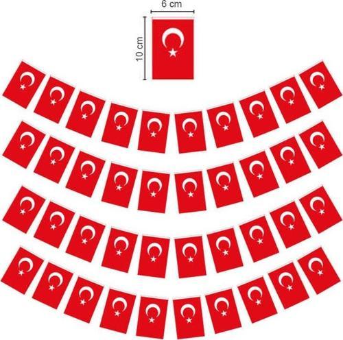 Küçük ipli Türk Bayrağı Kağıt İpli Bayrak - 1 Adet