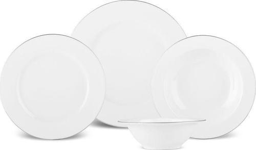 Eva Platin 24 Parça 6 Kişilik New Bone Yemek Takımı