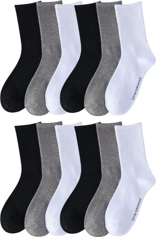 Tenis Çorap 12'Li Asorti Paket 36-40