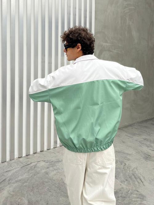 Erkek Oversize Nakışlı Kolej Ceket