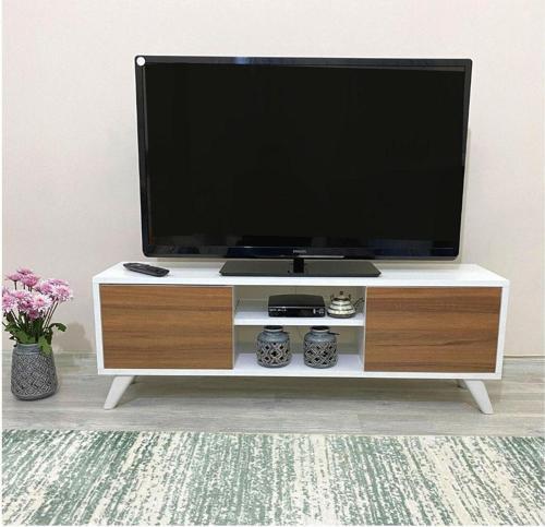 Irmak Tv Sehpası & Tv Ünitesi Ceviz Kapaklı Mini Televizyon Sehpası