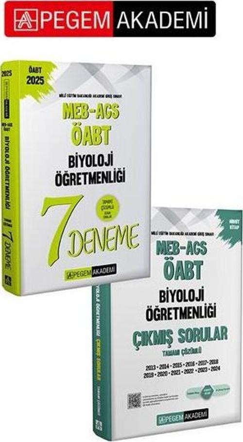PEGEM AKADEMİ 2025 MEB-AGS-ÖABT Biyoloji Öğretmenliği Tamamı Çözümlü Çıkmış Sorular + 2025 MEB-AGS-Ö