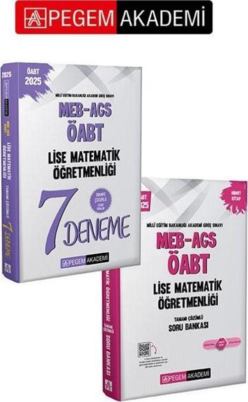 PEGEM AKADEMİ 2025 MEB-AGS-ÖABT Lise Matematik Öğretmenliği Tamamı Çözümlü 7 Deneme + 2025 MEB-AGS-Ö