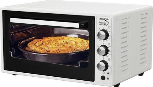 Börek Ustam 50 Litre Turbo Beyaz Tek Camlı Mini Fırın