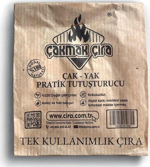 Çakmak Çıra 40 Adet Tek Kullanımlık Doğal Çıra Pratik Tutuşturucu - Mangal, Soba, Şömine, Barbekü