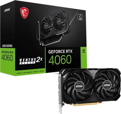 GeForce RTX 4060 VENTUS 2X BLACK 8GB 128Bit GDDR6 PCI-E 4.0 DLSS 3 NVIDIA Ekran Kartı