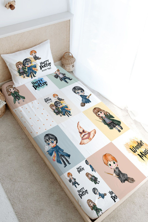Tek Kişilik Lastikli Çarşaf Seti - Cartoon Serisi - Sihirli Kahraman Patchwork