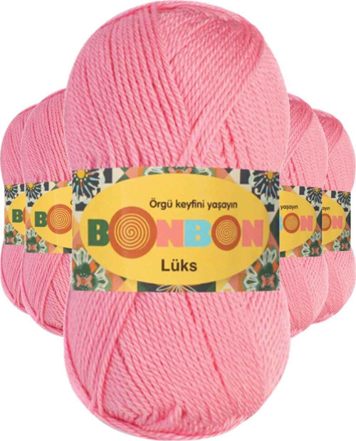 5 Adet Lüks Patik İpi Yünü Koyu Pembe 98298