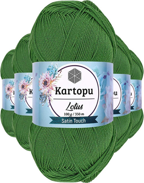 5 Adet Lotus Bikini Büstiyer Bluz Örgü İpi K486 Çam Yeşili