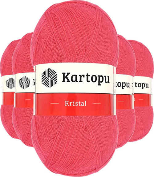 5 Adet Kristal Çift Katlı El Örgü Lif İpi Nar Çiçeği K812
