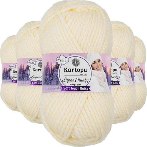 5 Adet Super Chunky Kalın Kışlık El Örgü Ipliği 100 Gr K034