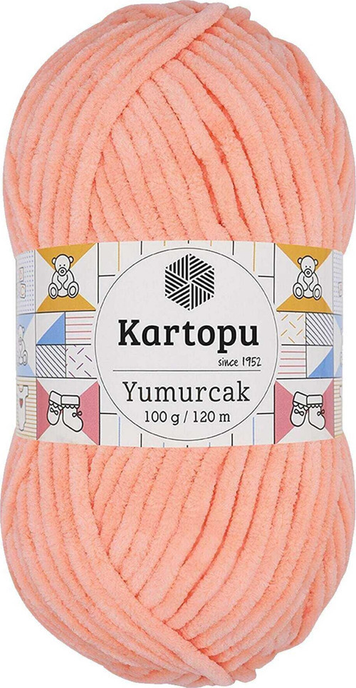1 Adet Yumurcak Kadife El Örgü İpi Somon K218