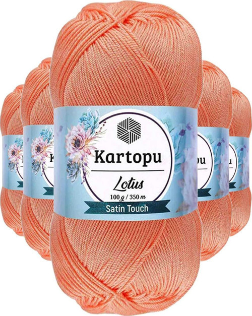 5 Adet Lotus Bikini Büstiyer Bluz Örgü İpi K218 Somon