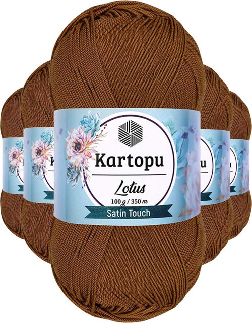 5 Adet Lotus Bikini Büstiyer Bluz Örgü İpi K840 Koyu Hardal