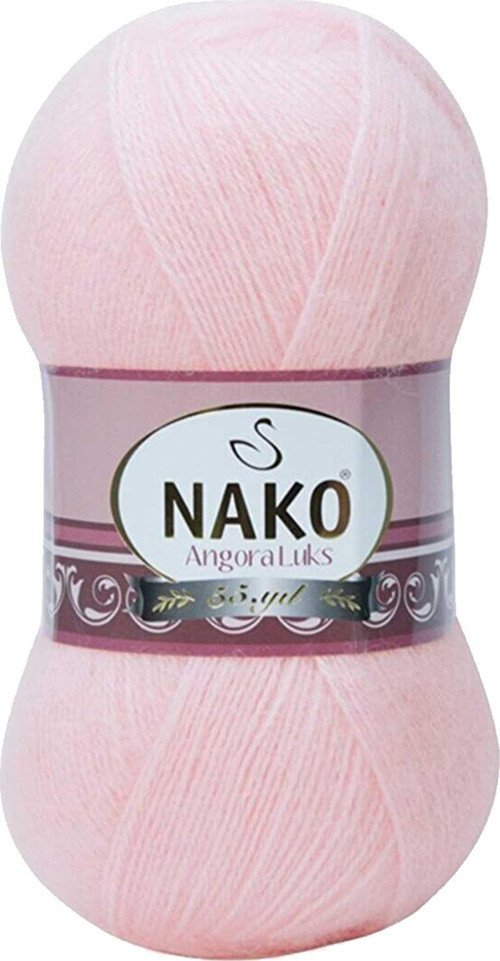 1 Adet Angora Lüks El Örgü İpi Pembe 11502