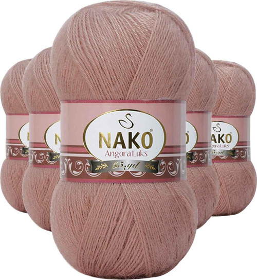 5 Adet Angora Lüks El Örgü İpi Bronz 11054