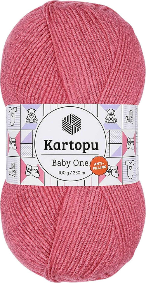 1 Adet Baby One Tüylenmeyen El Örgü İpi Yünü Şeker Pembe K244
