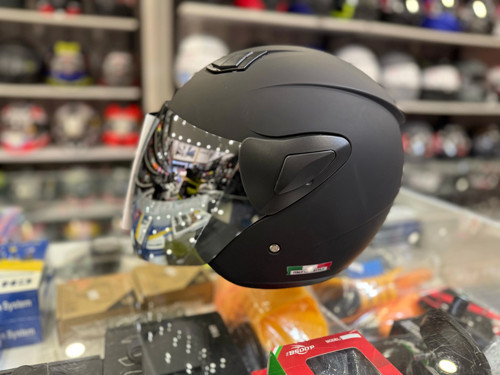 Kask Sway Sw-733 Mat Siyah Gümüş Camlı