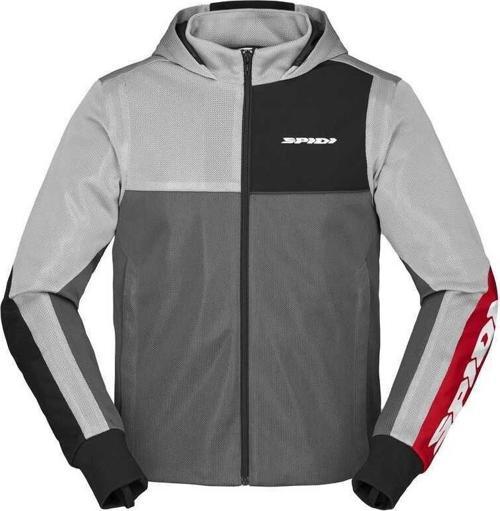 CEKET SPIDI HOODIE NET TEKSTİL KIRMIZI/GÜMÜŞ