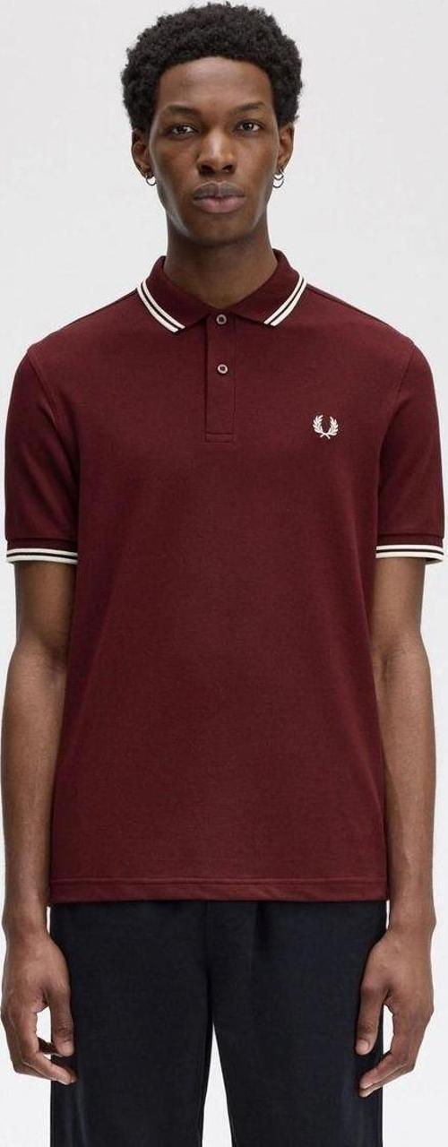 Fred Parry Erkek Bordo Polo Yaka T-shirt