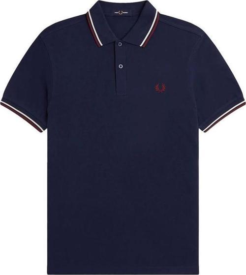 Fred Parry Erkek Lacivert Polo Yaka T-shirt