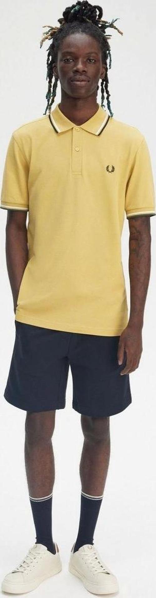 Fred Parry Erkek Sarı Polo Yaka T-shirt