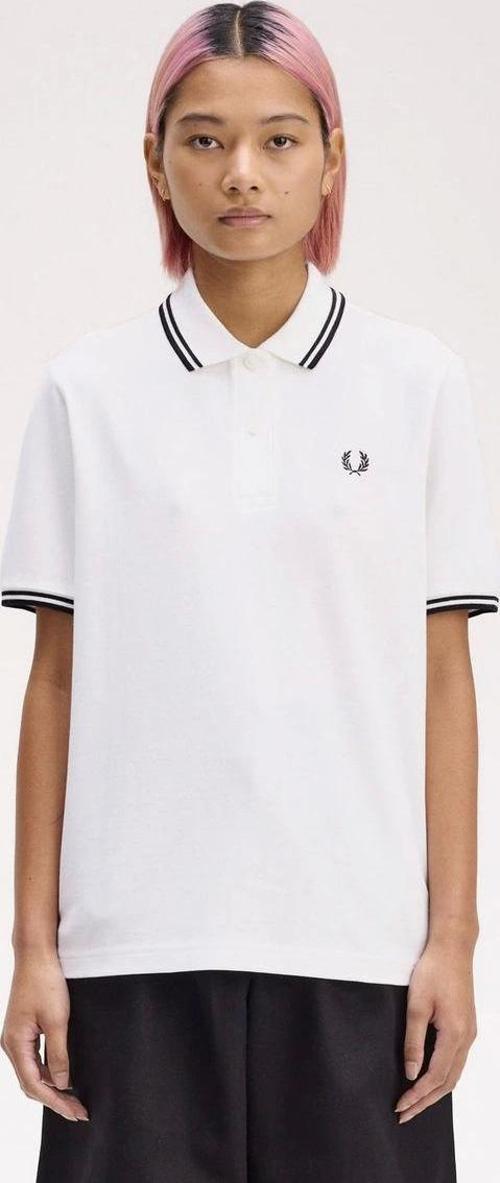 Fred Parry Kadın Beyaz Polo Yaka T-shirt