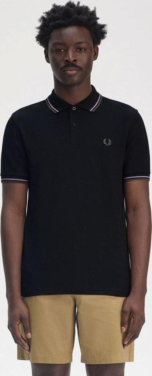 Fred Parry Erkek Siyah Polo Yaka T-shirt
