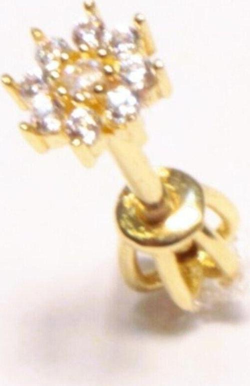14 Ayar Altın Piercing Tragus Küpe