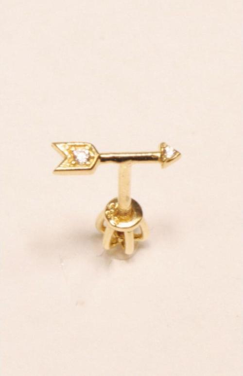 14 Ayar Altın Piercing Tragus Küpe