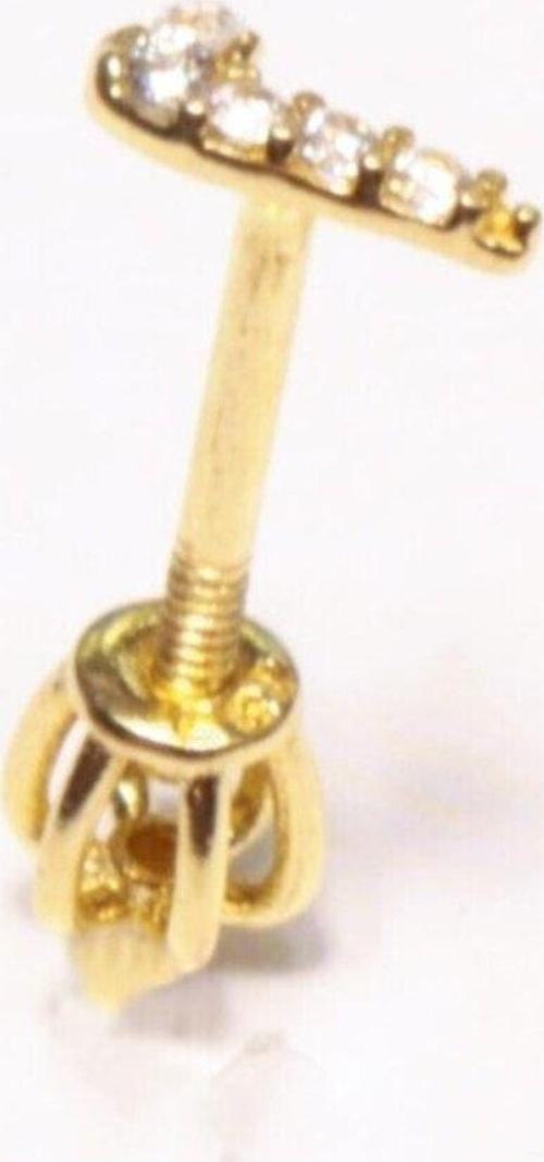 14 Ayar Altın Piercing Tragus Küpe