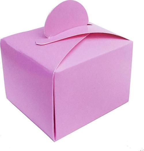 Karton Lokumluk Düz Renk (25 Adet)  Pembe