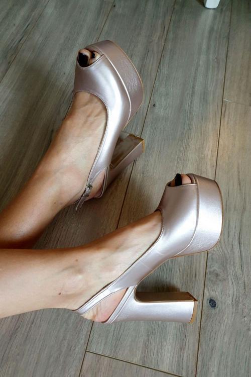 036 04154 Açık Platform Ayakkabı Klasik Ayakkabı