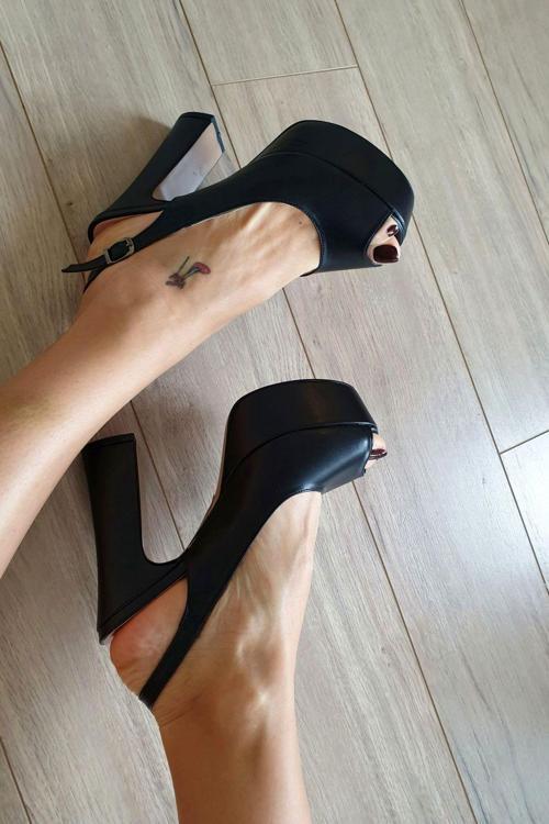 036 04154 Açık Platform Ayakkabı Klasik Ayakkabı